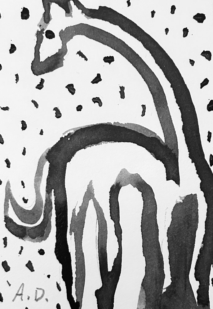 schwarz weiß baby kontrast zeichnung: giraffe